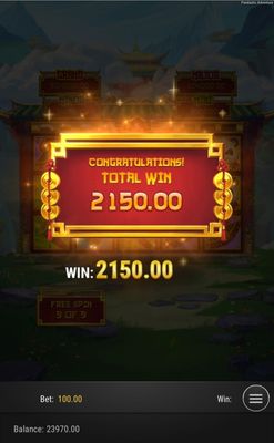 Total Free Games Payout