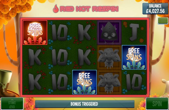 Scatter win triggers the free spins feature