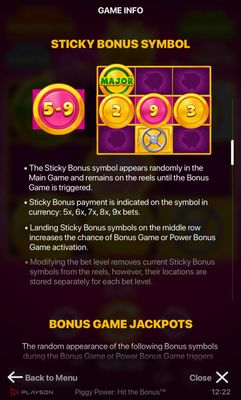 Sticky Bonus Symbol