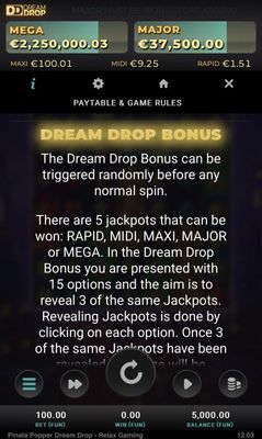 Dream Drop Bonus