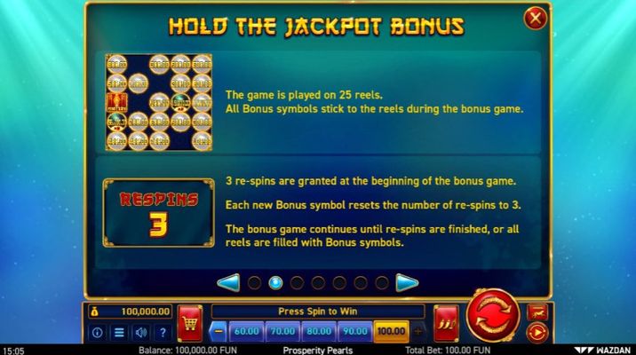 Hold The Jackpot Bonus