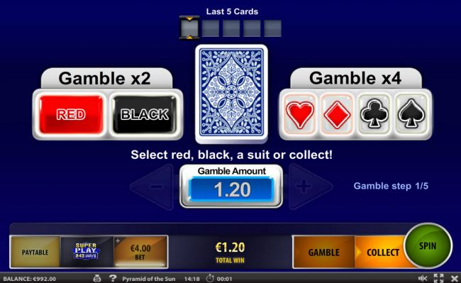 Gamble Feature Game Board