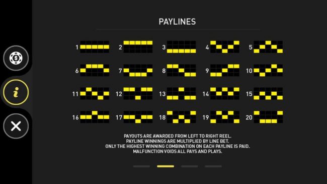 Paylines 1-20