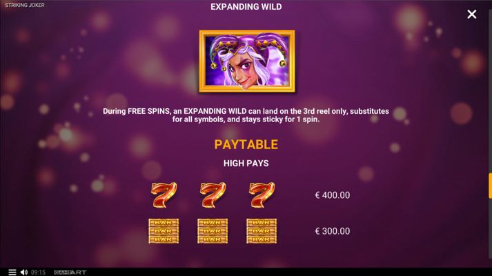 Paytable - High Value Symbols