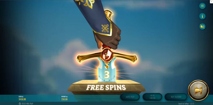 3 Free Spins Awarded