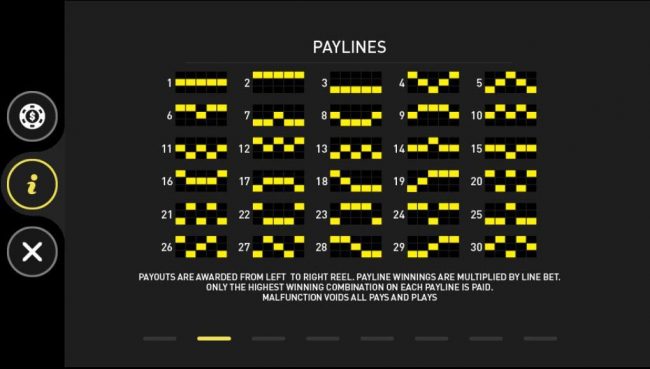 Paylines 1-30