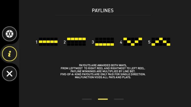 Paylines 1-5