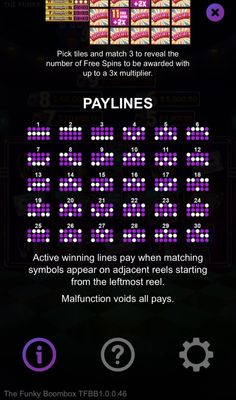 Paylines 1-25