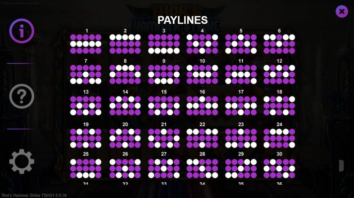 Paylines 1-25