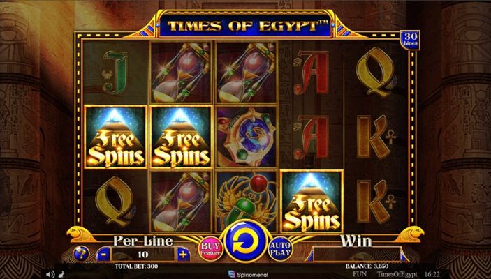 Scatter symbols triggers the free spins bonus feature