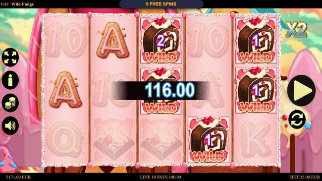 A big win triggered during the free spins feature